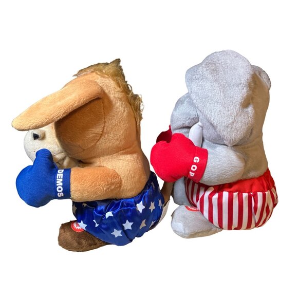 Plush Patriotic Boxing figures Donkey Elephant - Picture 6 of 11